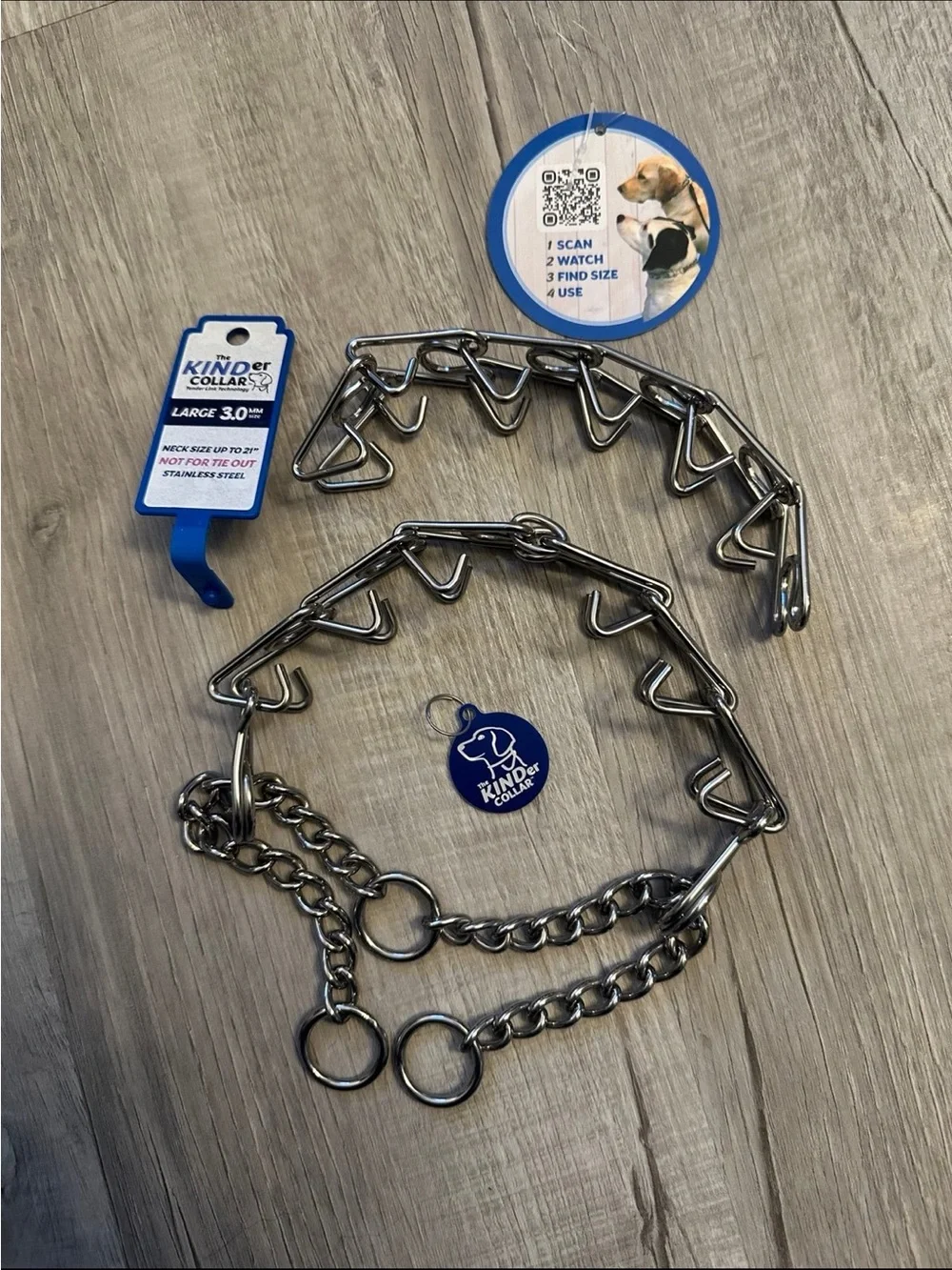 Kinder Dog Training Prong Collar with Cover